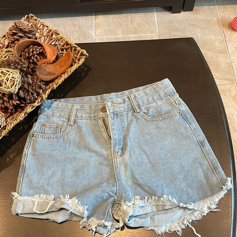 Blue jean high waist short no brand name